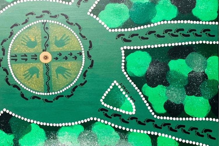 An Aboriginal artwork inspired by Longneck Lagoon