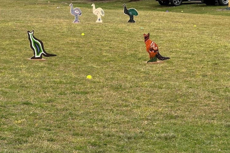 Kangaroo and emu animal targets