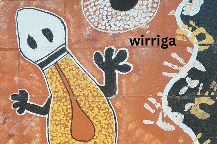 A painting of a goanna